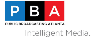 PBA PUBLIC BROADCASTING ATLANTA INTELLIGENT MEDIA. logo