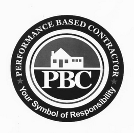 PBC PERFORMANCE BASED CONTRACTOR YOUR SYMBOL OF RESPONSIBILITY logo