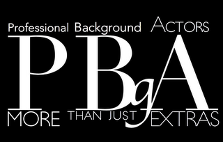 PBGA PROFESSIONAL BACKGROUND ACTORS MORE THAN JUST EXTRAS logo