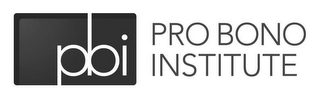 PBI PRO BONO INSTITUTE logo