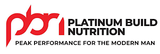 PBN PLATINUM BUILD NUTRITION PEAK PERFORMANCE FOR THE MODERN MAN logo