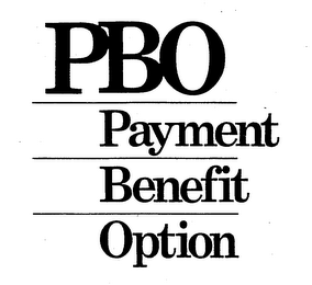 PBO PAYMENT BENEFIT OPTION logo