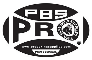 PBS PRO PRO BOXING SUPPLIES U.S.A WWW.PROBOXINGSUPPLIES.COM PROFESSIONAL logo