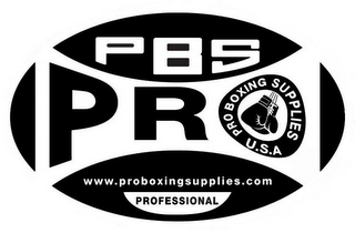 PBS PRO PRO BOXING SUPPLIES U.S.A WWW.PROBOXINGSUPPLIES.COM PROFESSIONAL logo