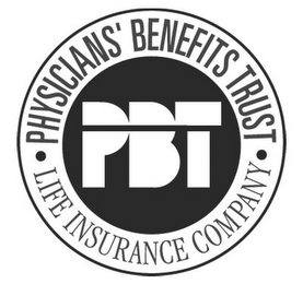 PBT· PHYSICIANS' BENEFITS TRUST · LIFE INSURANCE COMPANY logo