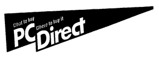 PC DIRECT WHAT TO BUY WHERE TO BUY IT logo