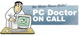 PC DOCKTOR ON CALL NO WE MAKE HOUSE CALLS! logo