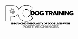 PC DOG TRAINING ENHANCING THE QUALITY OF DOGS LIVES WITH POSITIVE CHANGES logo