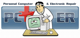 PC + ER PERSONAL COMPUTER & ELECTRONIC REPAIR logo