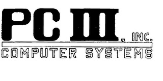 PC III, INC. COMPUTER SYSTEMS logo