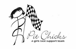PC PIT CHICKS A GIRLS RACE SUPPORT TEAM logo