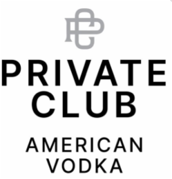 PC PRIVATE CLUB AMERICAN VODKA logo