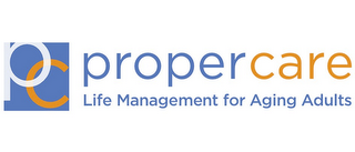 PC PROPERCARE LIFE MANAGEMENT FOR AGING ADULTS logo
