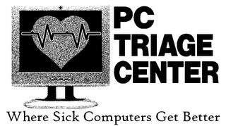 PC TRIAGE CENTER WHERE SICK COMPUTERS GET BETTER PC TRIAGE CENTER logo