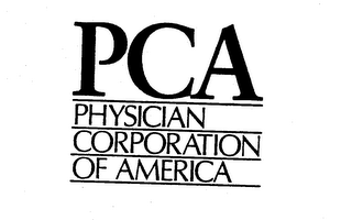 PCA PHYSICIAN CORPORATION OF AMERICA logo