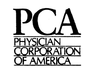 PCA PHYSICIAN CORPORATION OF AMERICA logo