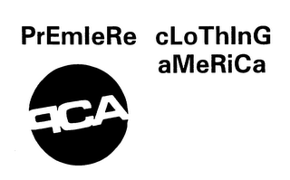 PCA PREMIERE CLOTHING AMERICA logo