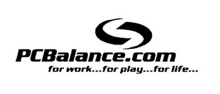PCBALANCE.COM FOR WORK... FOR PLAY... FOR LIFE... logo
