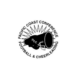 PCC PACIFIC COAST CONFERENCE FOOTBALL & CHEERLEADING logo