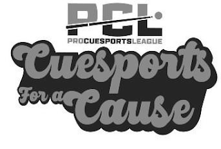 PCL PROCUESPORTSLEAGUE CUE SPORTS FOR A CAUSE logo