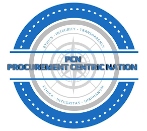 PCN PROCUREMENT CENTRIC NATION ETHICS - INTEGRITY - TRANSPARENCY ETHICA - INTEGRITAS - DIAPHANUM logo