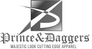 PD PRINCE&DAGGERS MAJESTIC LOOK CUTTING EDGE APPAREL logo
