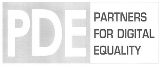 PDE PARTNERS FOR DIGITAL EQUALITY logo
