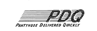 PDQ PANTYHOSE DELIVERED QUICKLY logo