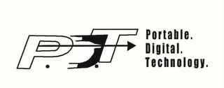P.D.T. PORTABLE. DIGITAL. TECHNOLOGY. logo