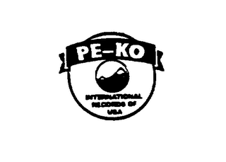 PE-KO INTERNATIONAL RECORDS OF USA logo