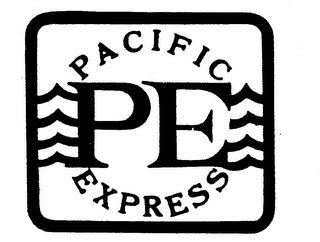 PE PACIFIC EXPRESS logo