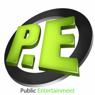 P.E PUBLIC ENTERTAINMENT logo