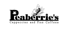 PEABERRIE'S CAPPUCCINO AND FINE COFFEES logo