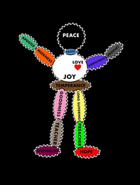 PEACE APOSTLE LOVE JOY FAITH MEEKNESS LONG SUFFERING TEACHER TEMPERANCE GENTLENESS PROPHET GOODNESS PREACHER EVANGELIST HOPE logo