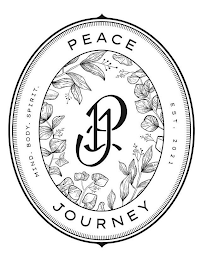 PEACE JOURNEY PJ MIND. BODY. SPIRIT. EST. 2021 logo