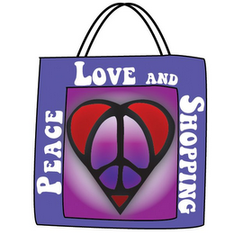 PEACE LOVE AND SHOPPING logo