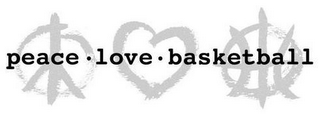 PEACE · LOVE · BASKETBALL logo