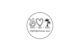 PEACE LOVE BEACH FLIPFLOPDREAMS LLC logo