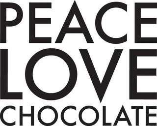 PEACE LOVE CHOCOLATE logo