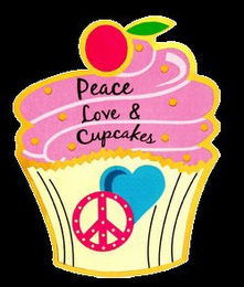 PEACE LOVE & CUPCAKES logo