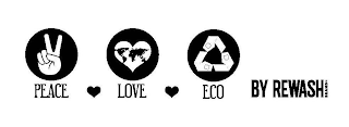 PEACE LOVE ECO BY REWASH logo