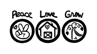 PEACE LOVE GROW logo