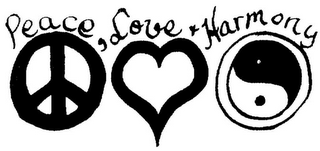 PEACE, LOVE + HARMONY logo