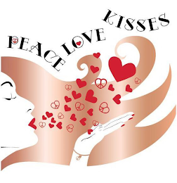 PEACE LOVE KISSES logo