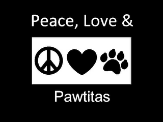 PEACE, LOVE & PAWTITAS logo