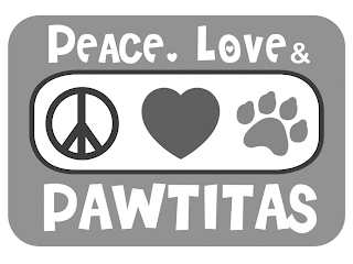 PEACE LOVE & PAWTITAS logo