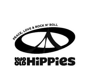 PEACE, LOVE & ROCK N' ROLL TWO OLD HIPPIES logo
