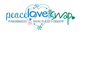 PEACE LOVE SWAP MATERNITY BABY KID TEEN logo
