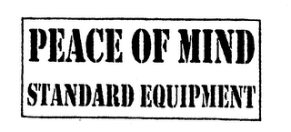 PEACE OF MIND STANDARD EQUIPMENT logo