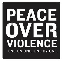 PEACE OVER VIOLENCE ONE ON ONE, ONE BY ONE logo